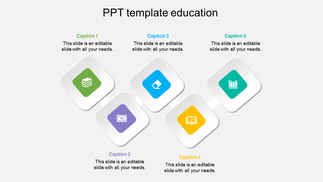 Free - Attractive PPT Template Education Presentation Slide